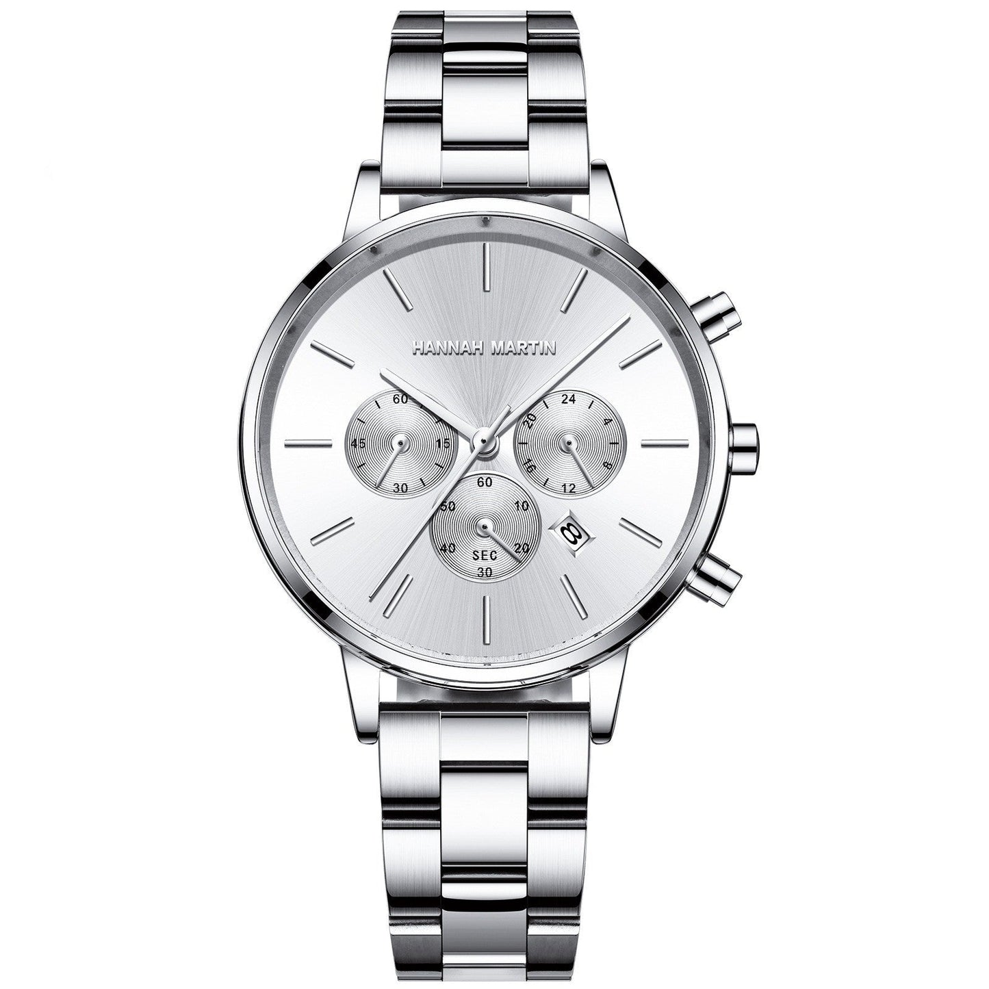 Stainless Steel Chain Double Snap Watch null