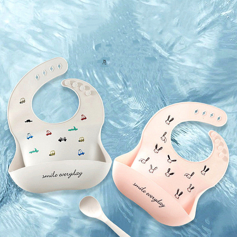 Waterproof silicone baby bib