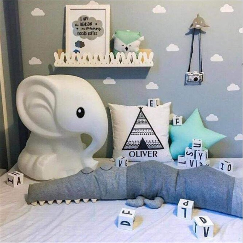 Cartoon Baby Crib Bumper Pillow null