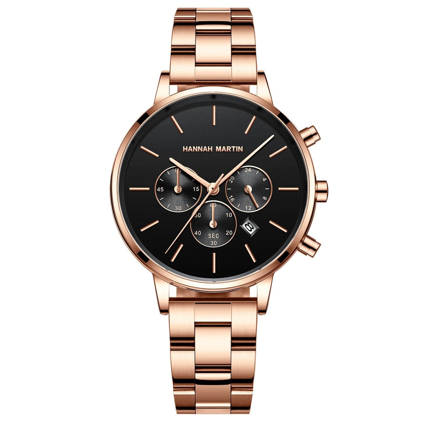 Stainless Steel Chain Double Snap Watch null