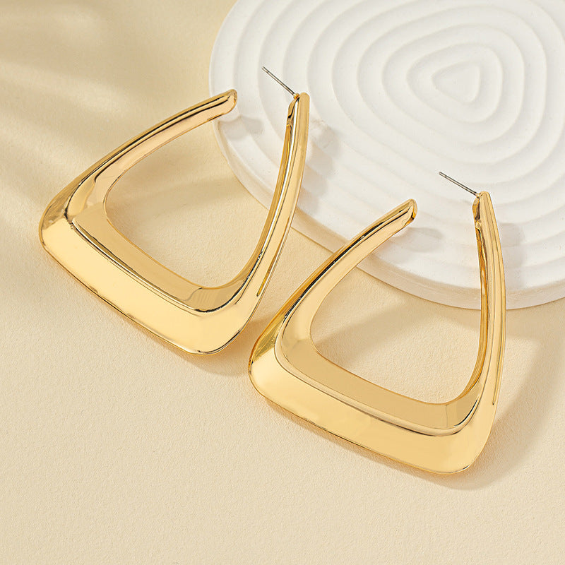 Electroplating Metal Earrings null