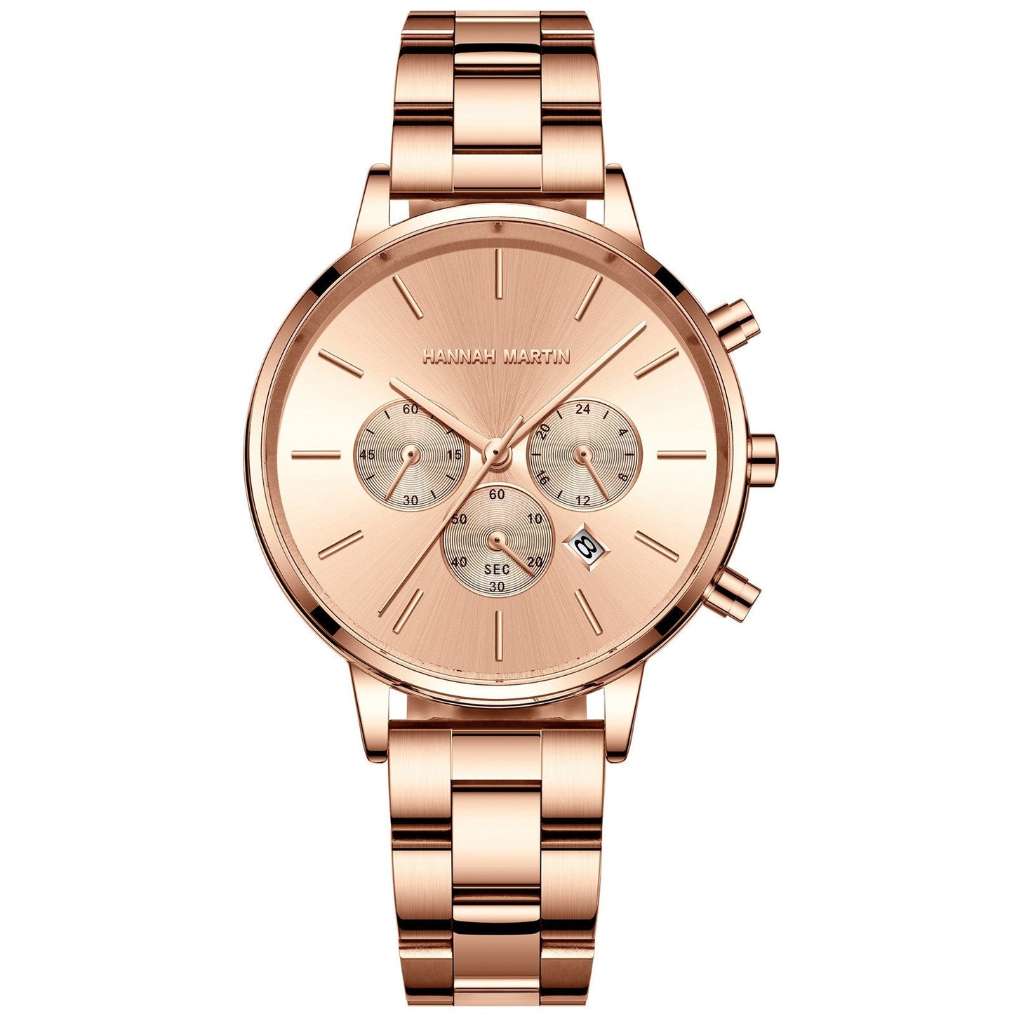 Stainless Steel Chain Double Snap Watch null