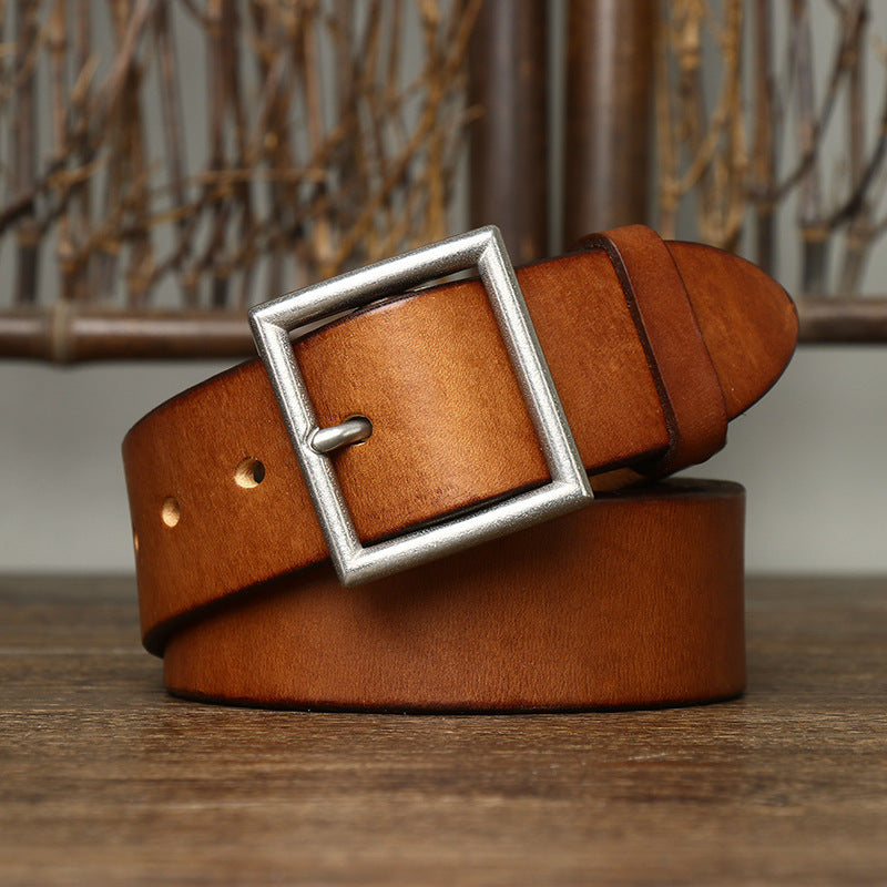 Handmade First Layer Cattlehide Belt null