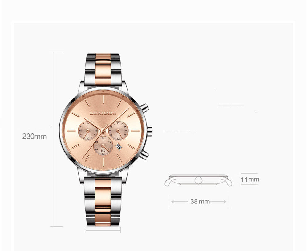 Stainless Steel Chain Double Snap Watch null
