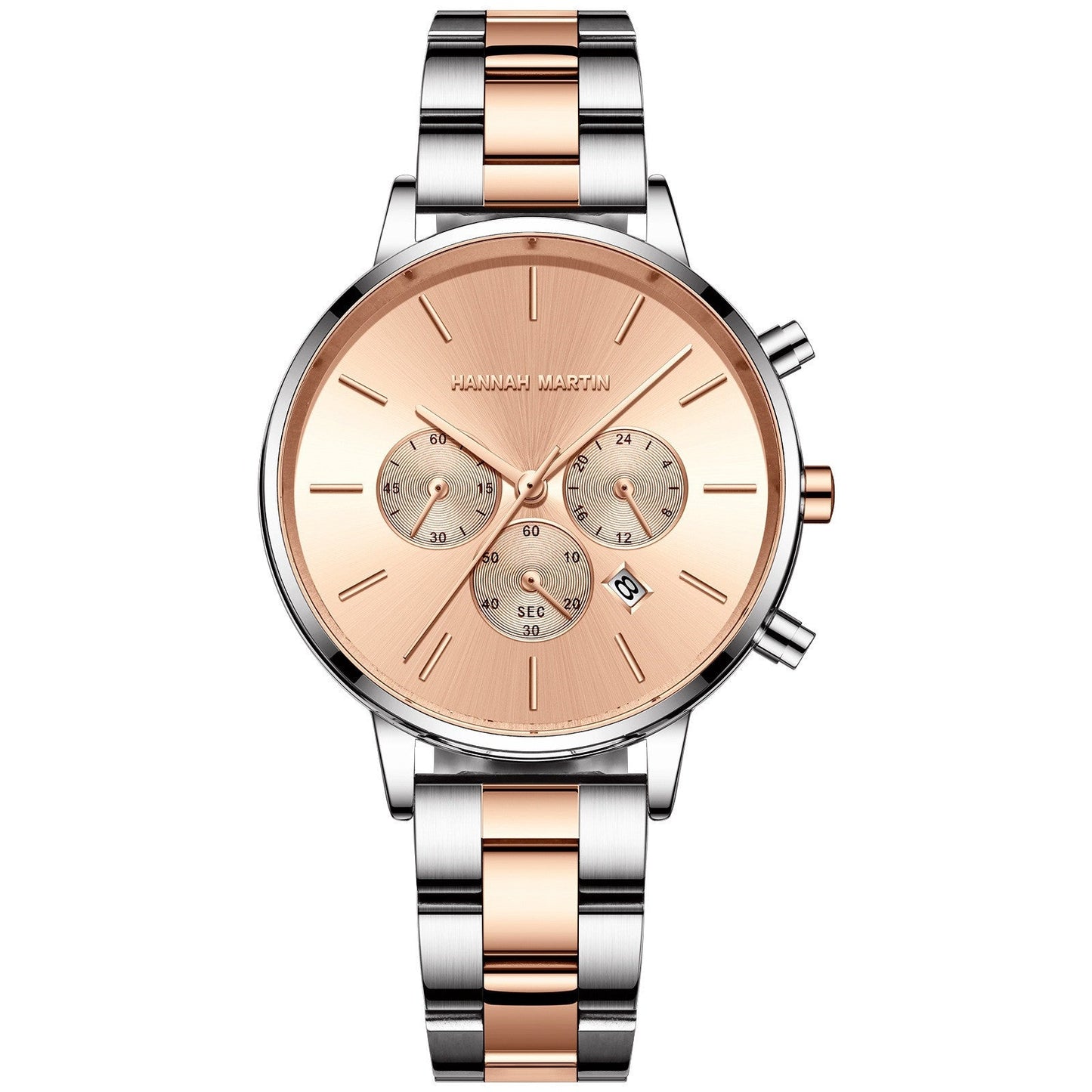 Stainless Steel Chain Double Snap Watch null