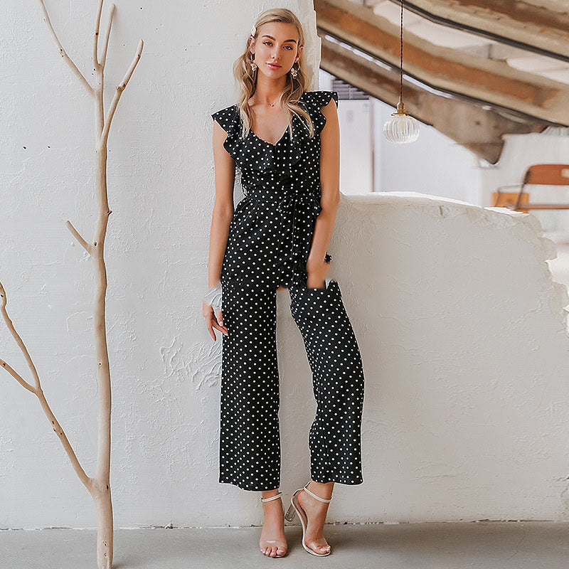 Elegant Polka Dot Print Jumpsuits null