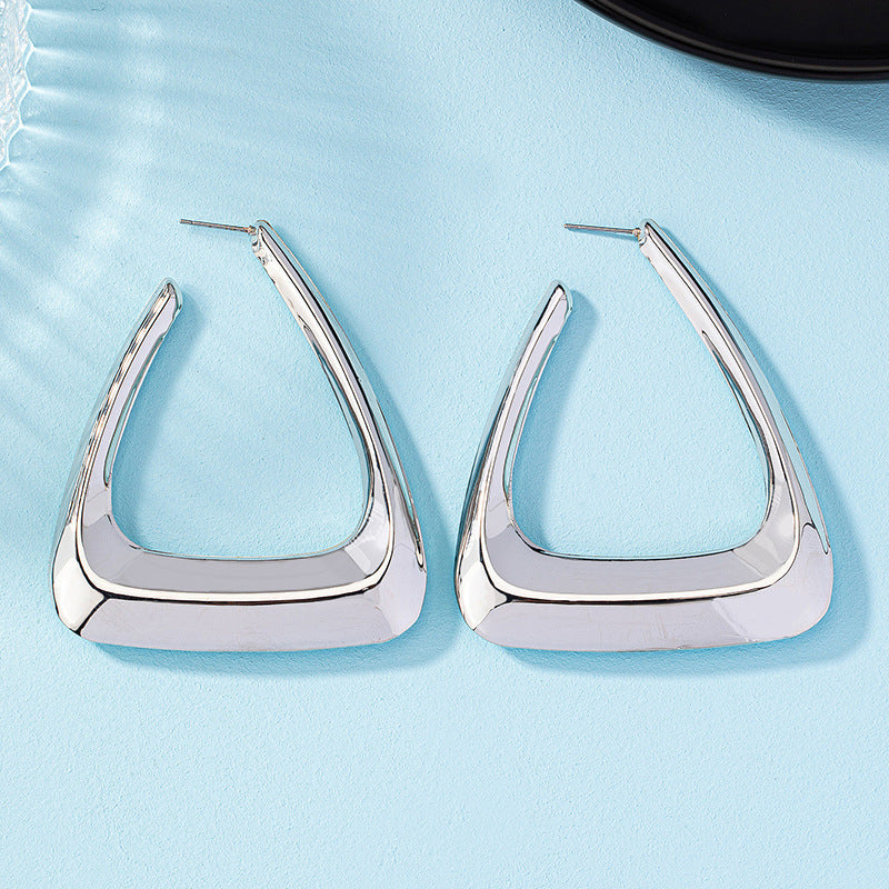 Electroplating Metal Earrings null