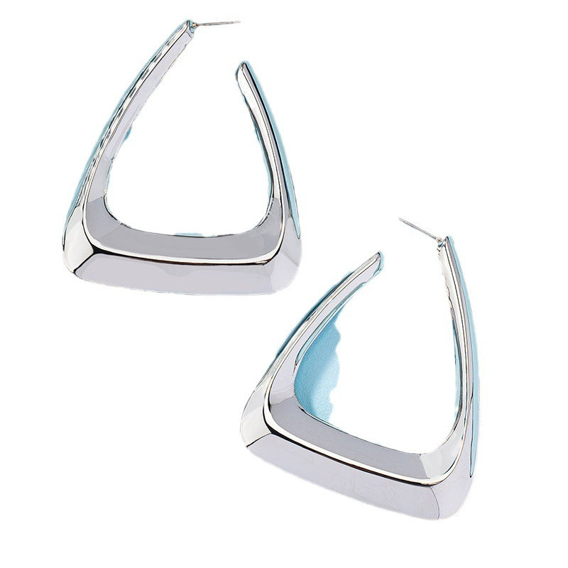 Electroplating Metal Earrings null