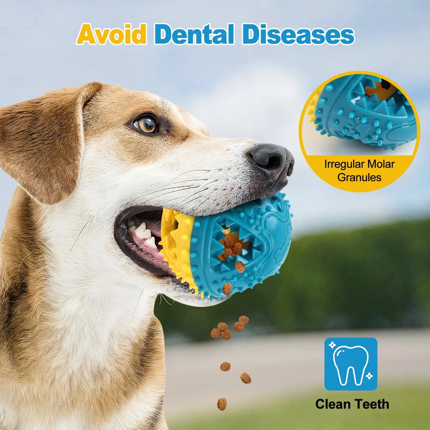 Leaking Food Grinding Teeth Sound Ball Toy null