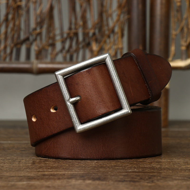 Handmade First Layer Cattlehide Belt null