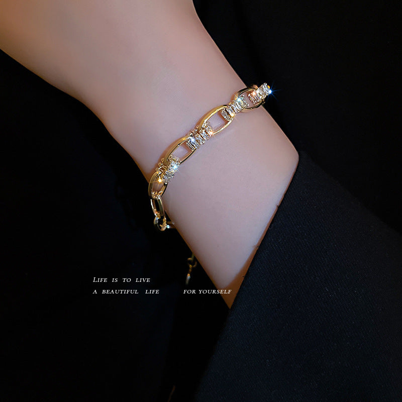 High-Grade Zircon Geometric Bracelet null