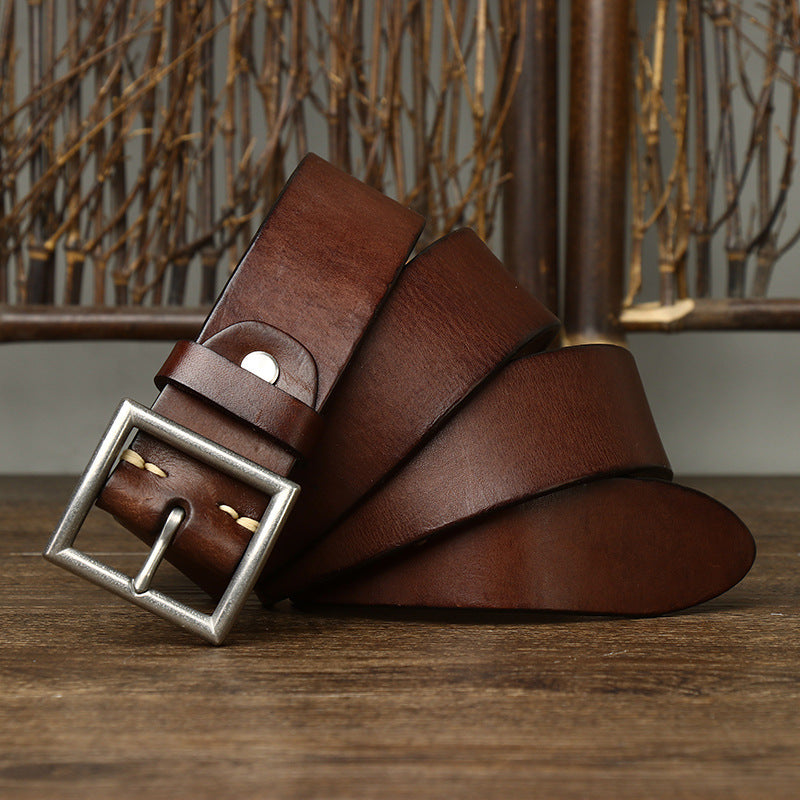Handmade First Layer Cattlehide Belt null