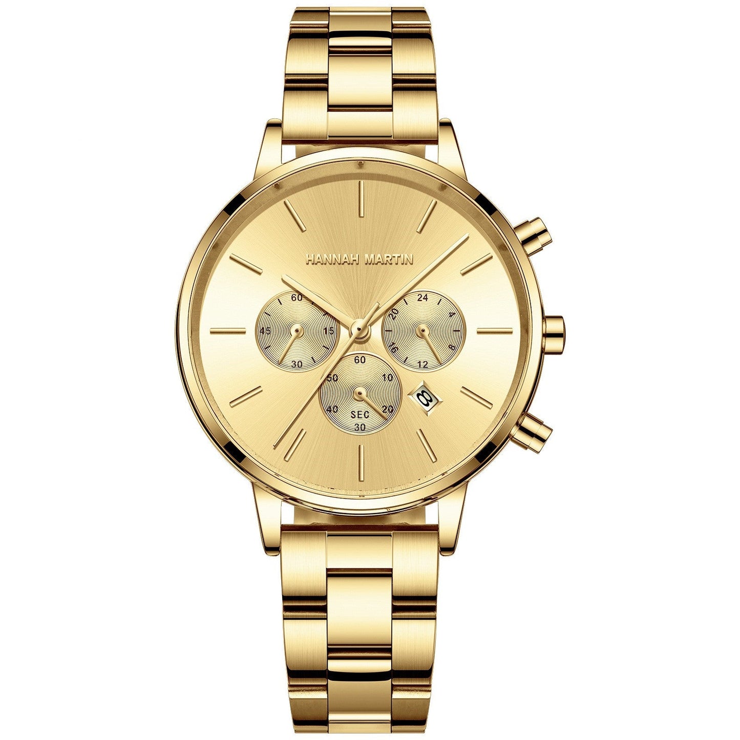 Stainless Steel Chain Double Snap Watch null