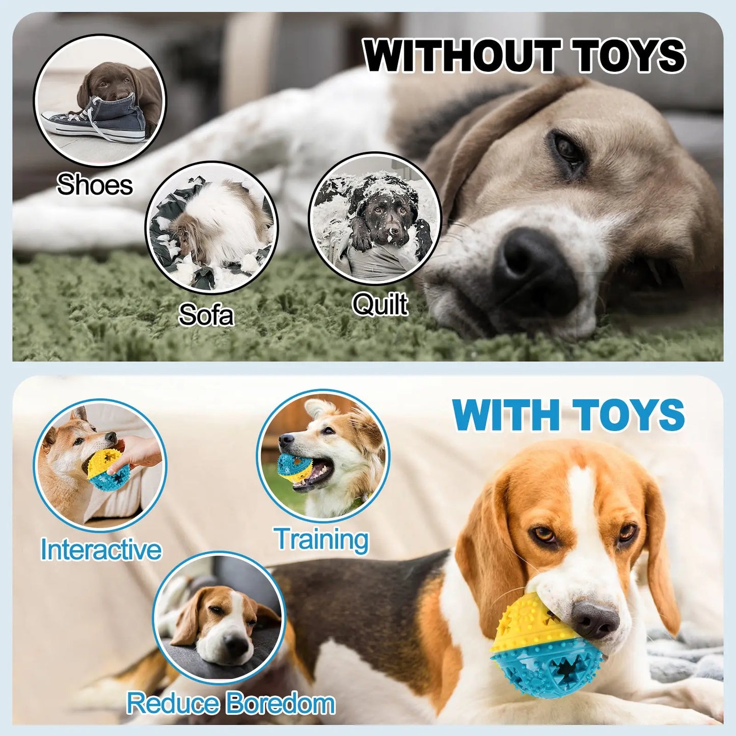 Leaking Food Grinding Teeth Sound Ball Toy null