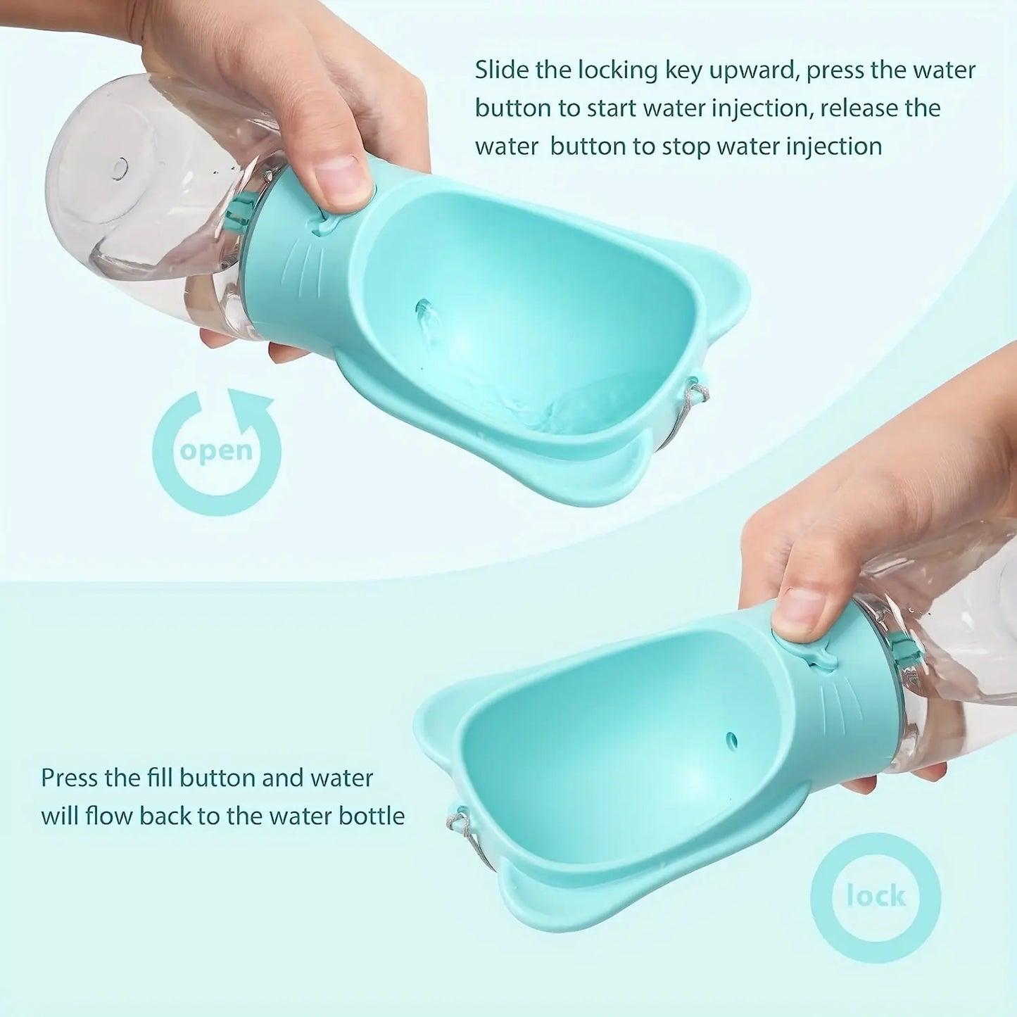 Portable Pet Water Bottle With Food Container null