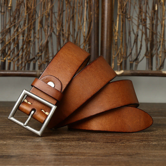 Handmade First Layer Cattlehide Belt null