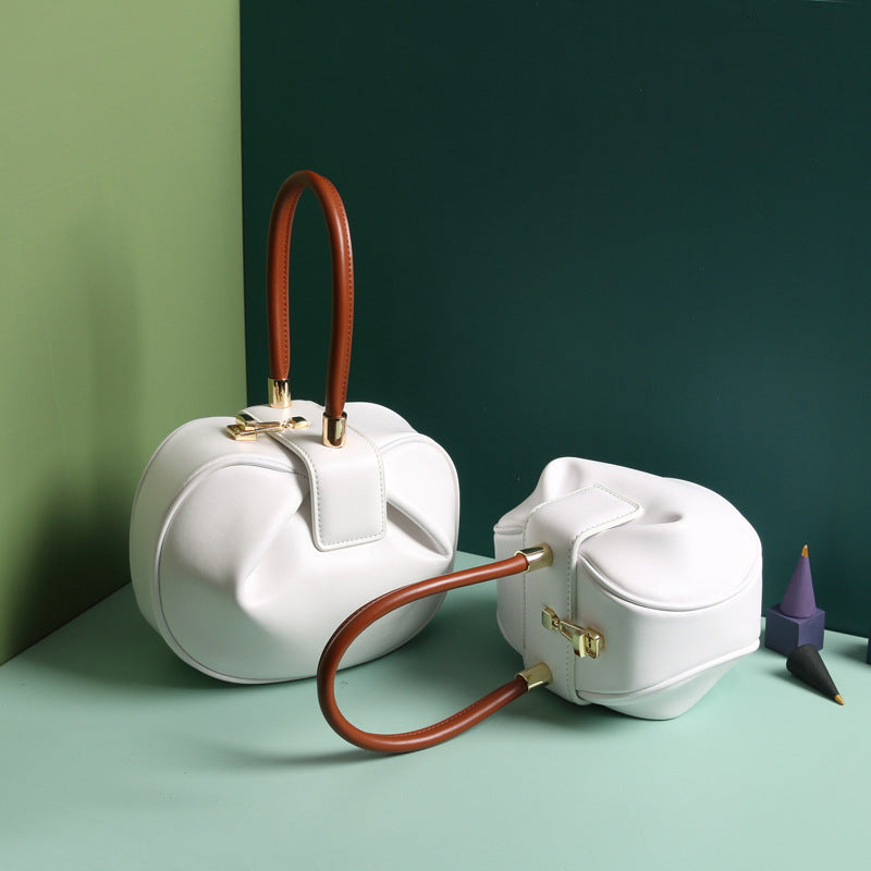 Leather Dumplings Handbag null