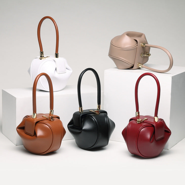Leather Dumplings Handbag null