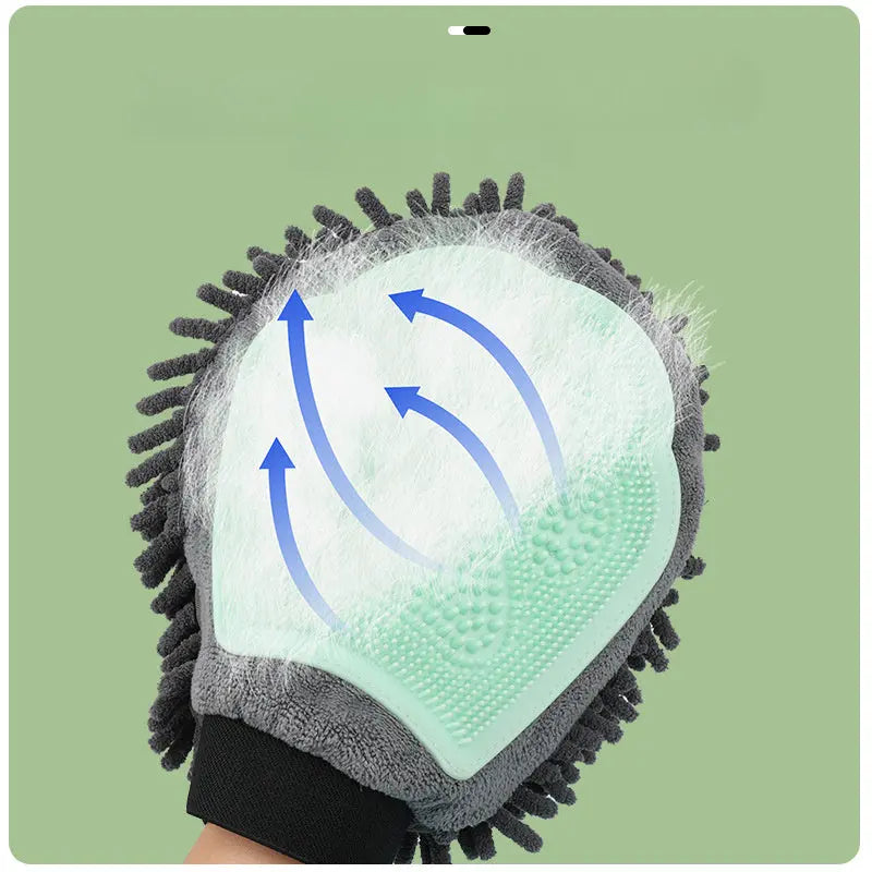 2-in-1 Pet Grooming Glove null