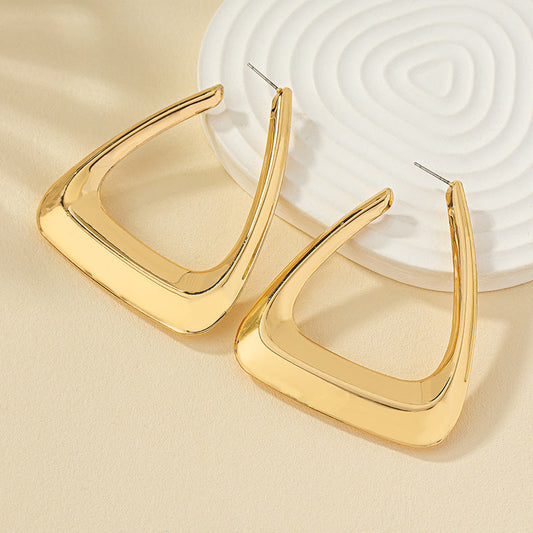 Electroplating Metal Earrings null