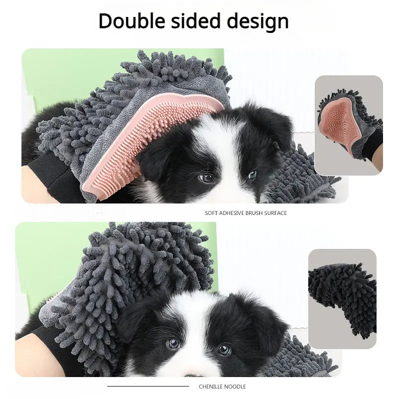 2-in-1 Pet Grooming Glove null