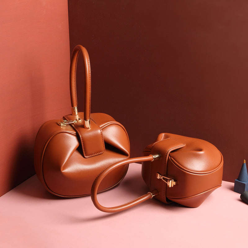 Leather Dumplings Handbag null