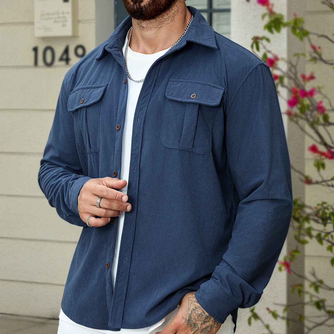 Corduroy Tooling Long Sleeves Shirt null