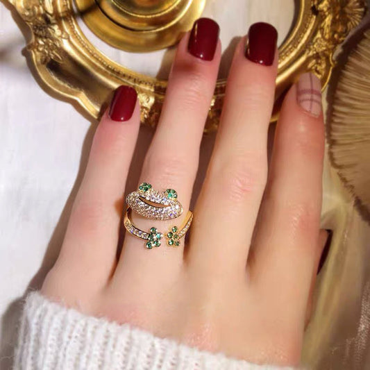 Personality Playful Frog Ring null
