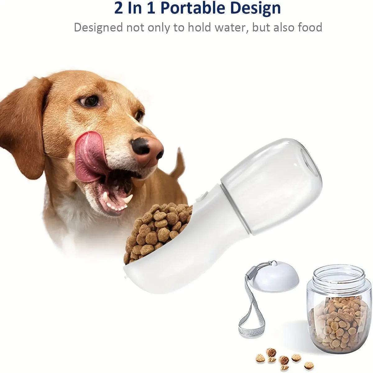 2-in-1 travel pet water bottle
