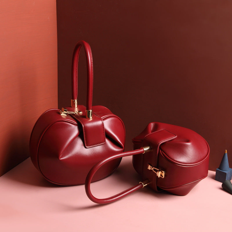 Leather Dumplings Handbag null