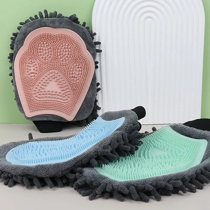 2-in-1 Pet Grooming Glove null