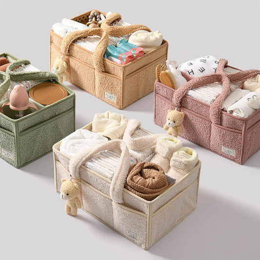 Portable diaper caddy organizer 