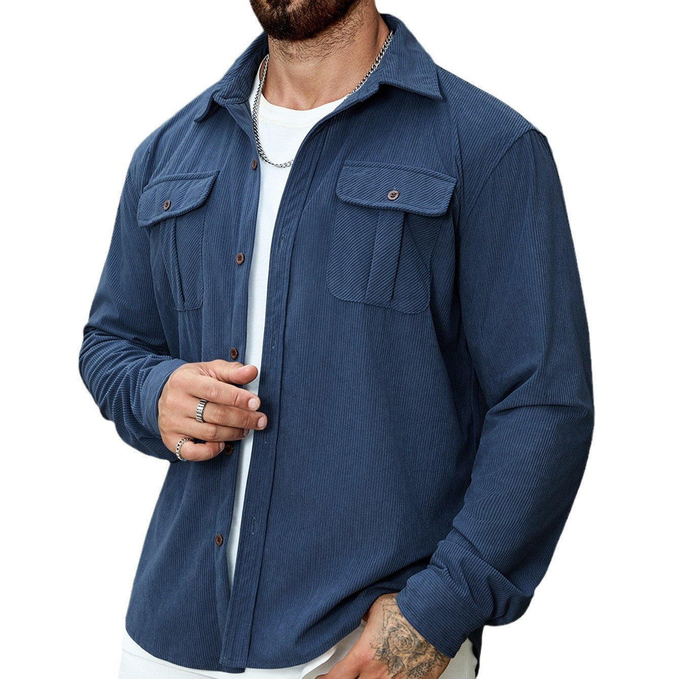 Corduroy Tooling Long Sleeves Shirt null